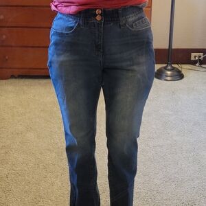 Terra & Sky Flare Leg Dark Blue Jeans